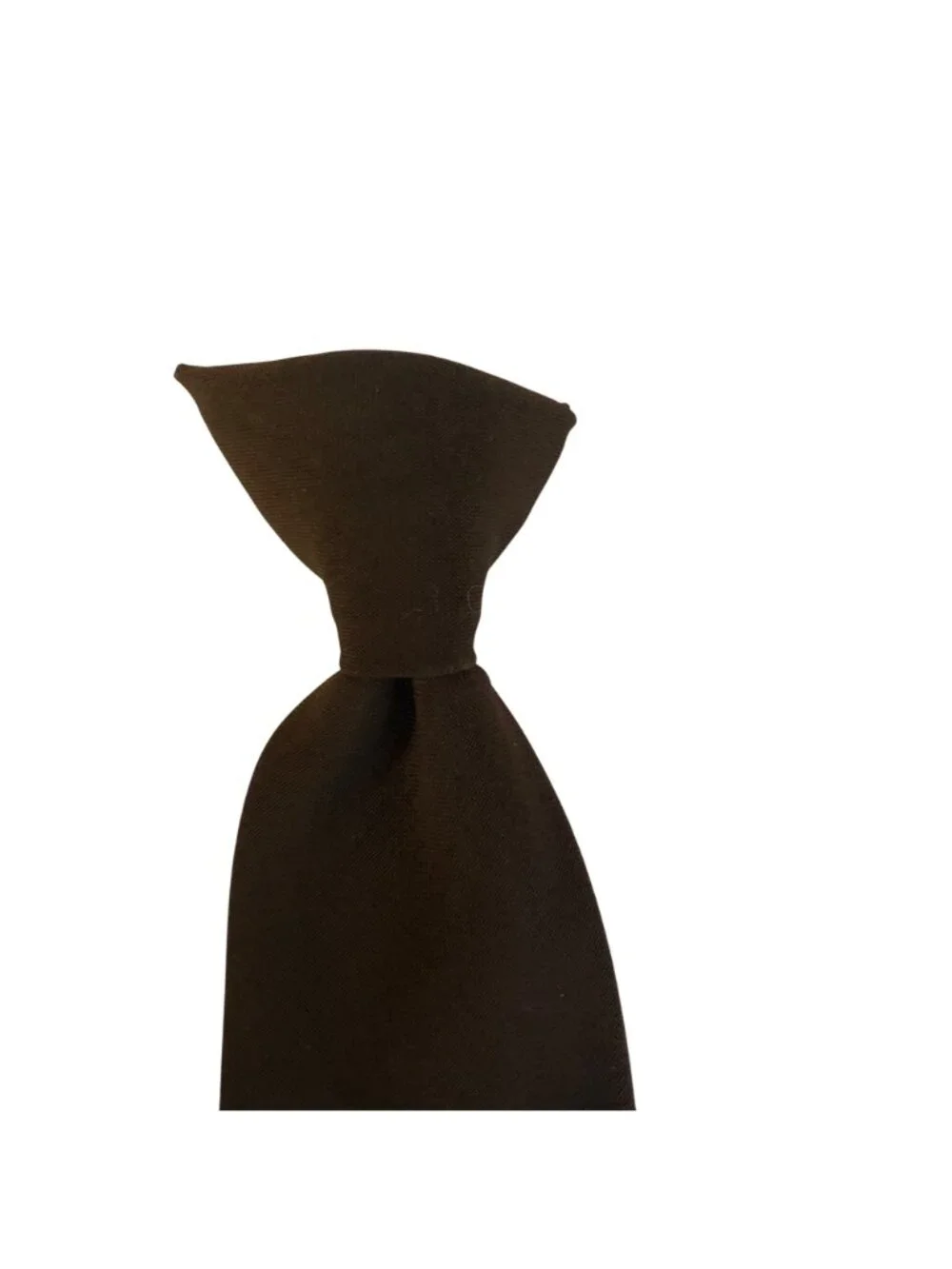 Giovanni Brown Clip On Tie Mens 18in Necktie Accessory Office Work Formal Gift
